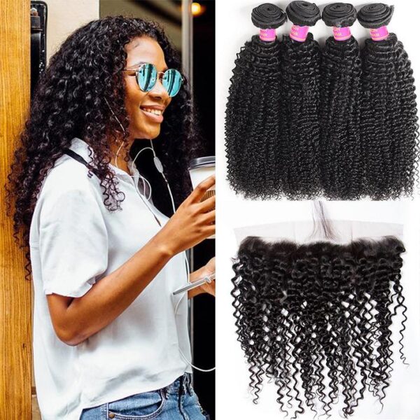 curly 4+1 frontal