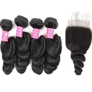 loose 4 bundles with closure