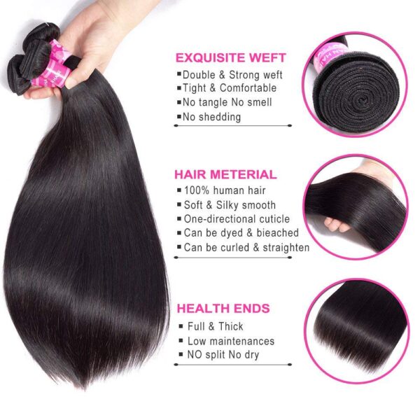 Free Shipping12inch Straight Human Hair 1 Bundle Natural Color