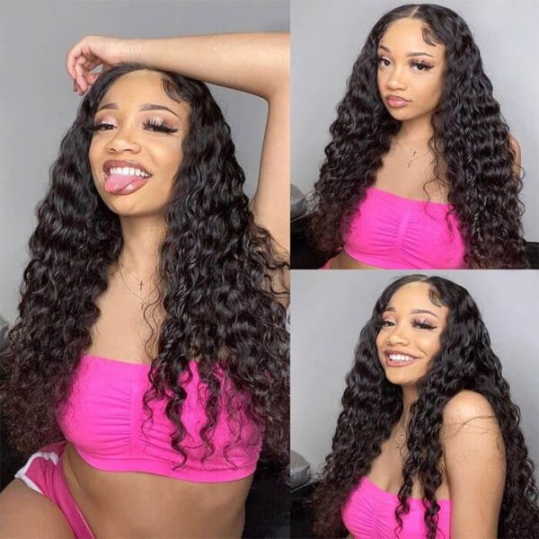 Pre Plucked Wet And Wavy Wigs Water Wave13x4 Lace Front Human Hair Wigs