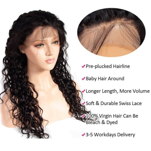 Wet And Wavy Wigs Deep Part HD 360 Lace Frontal Water Wave Human Hair Wigs