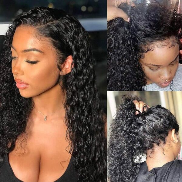 Wet And Wavy Wigs Deep Part HD 360 Lace Frontal Water Wave Human Hair Wigs