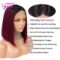 T1B/99J Colored Straight Human Hair Wigs Short Bob 13X4 HD Lace Front Wigs With Baby Hair