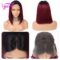 T1B/99J Colored Straight Human Hair Wigs Short Bob 13X4 HD Lace Front Wigs With Baby Hair