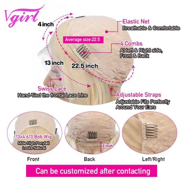 Glueless 613 Blonde Straight Hair Wigs Pre Plucked 13X4 Lace Front Wigs for Black Women