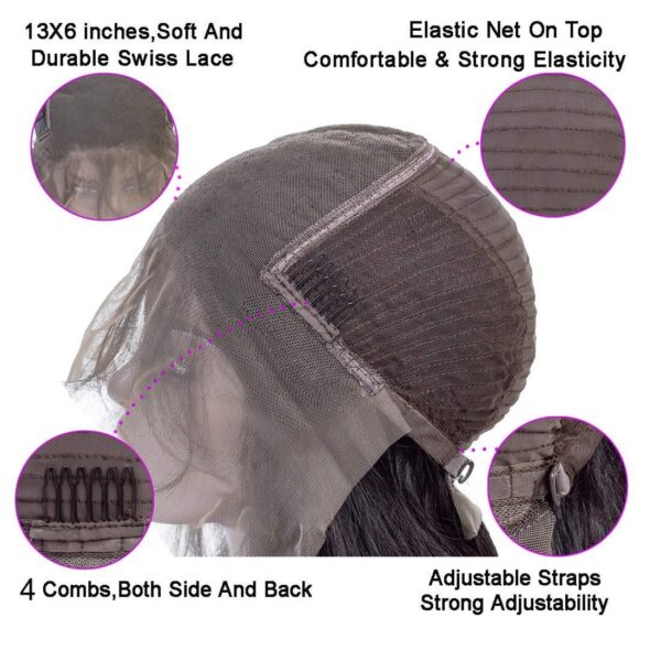 13x6 Straight Lace Front Human Hair Wigs Pre Plucked Hairline Deep Part Brazilian Hair Wigs For Black Women