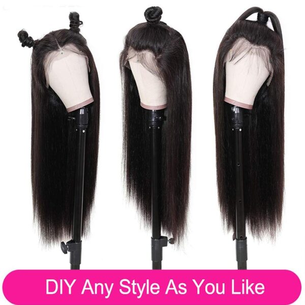 13x6 Straight Lace Front Human Hair Wigs Pre Plucked Hairline Deep Part Brazilian Hair Wigs For Black Women