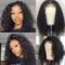 4x4 Lace Closure Human Hair Wigs Brazilian Curly Hair Wigs Pre Plucked With Baby Hair