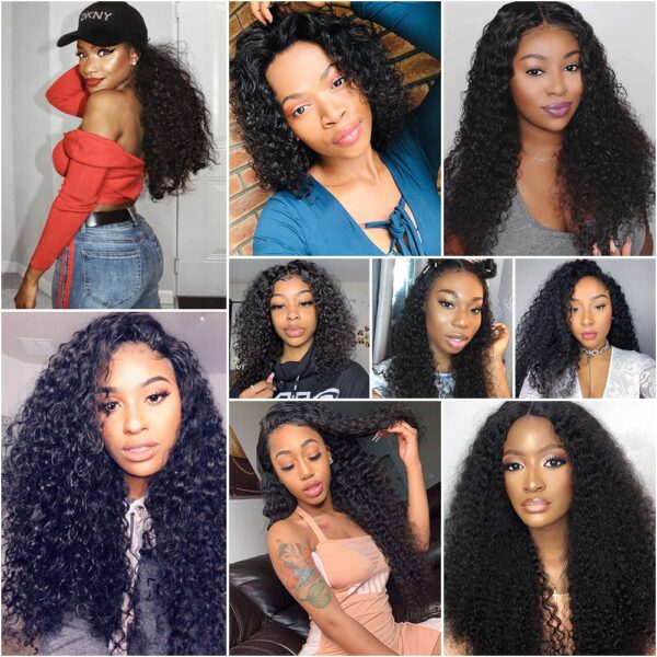 4x4 Lace Closure Human Hair Wigs Brazilian Curly Hair Wigs Pre Plucked With Baby Hair