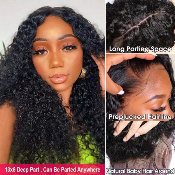 13x6 Lace Front Wigs Human Hair Brazilian Curly Hair Wigs with Baby Hair