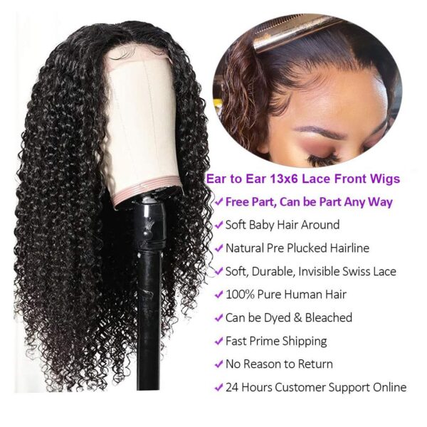 13x6 Lace Front Wigs Human Hair Brazilian Curly Hair Wigs with Baby Hair