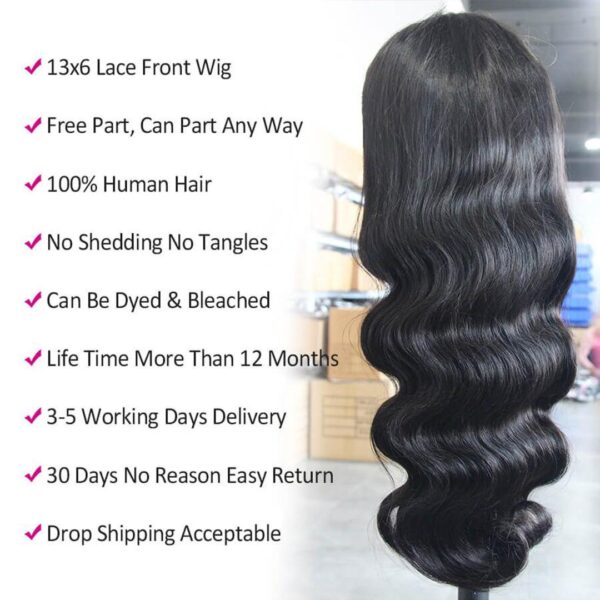 13x6 Lace Front Wigs Human Hair Pre Plucked Body Wave Hair Wigs For Black Women