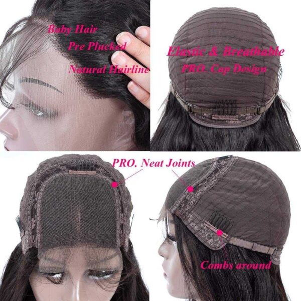 4x4 HD Lace Wig Body Wave Undetectable Lace Closure Wigs Pre-plucked Hairline