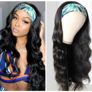 Body Wave Headband Wig Human Hair Wigs for Black Women Brazilian Scarf Wigs Wholesale Price