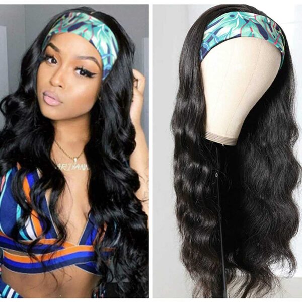 Body Wave Headband Wig Human Hair Wigs for Black Women Brazilian Scarf Wigs Wholesale Price