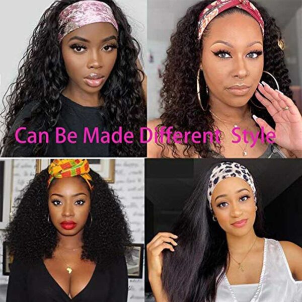 Body Wave Headband Wig Human Hair Wigs for Black Women Brazilian Scarf Wigs Wholesale Price