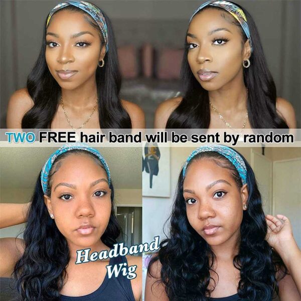 Body Wave Headband Wig Human Hair Wigs for Black Women Brazilian Scarf Wigs Wholesale Price