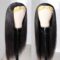 Headband Wig Human Hair Wigs for Black Women Brazilian Straight Scarf Wigs None Lace Wigs Natural Color