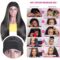 Headband Wig Human Hair Wigs for Black Women Brazilian Straight Scarf Wigs None Lace Wigs Natural Color