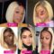 Short Bob Wigs 1b/613 Ombre Blonde Straight Hair Wigs HD Transparents Lace Wigs