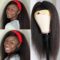 Yaki Headband Wig Human Hair Brazilian Kinky Straight Hair Wigs for Black Women