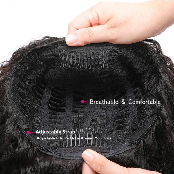 Beautiful 99j Burgundy Color Headband Wig Straight Human Hair Half Wig