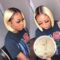 Short Bob Wigs 1b/613 Ombre Blonde Straight Hair Wigs HD Transparents Lace Wigs