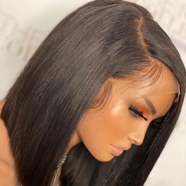 Straight Bob Wigs Human Hair 13x4 HD Transparents Lace Front Wigs for Black Women