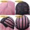 Wavy Wig With Bangs Short Bob Pink Wig for Women Shoulder Length Curly Wavy Synthetic Cosplay Wig
