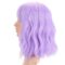 Wavy Wig With Bangs Short Bob Pink Wig for Women Shoulder Length Curly Wavy Synthetic Cosplay Wig