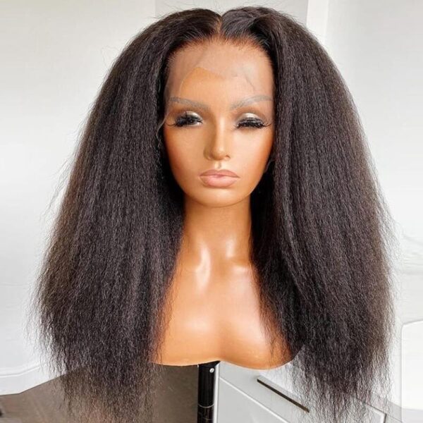 13×4 HD Lace Wig Yaki Lace Front Wigs Kinky Straight Hair Wigs for Black Women