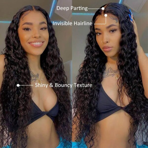 13×4 HD Lace Wig Water Wave Lace Front Wigs Wet and Wave Human Hair Wigs