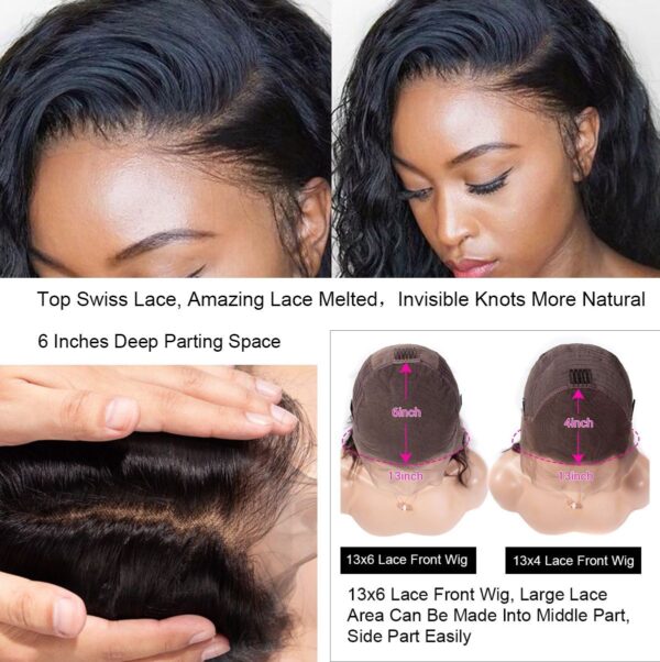 13x6 HD Lace Wig Water Wave Transparents Lace Front Wig Wet and Wave Human Hair Wigs