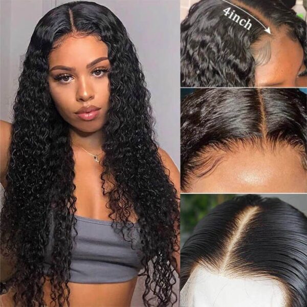 Pre plucked 4x4 HD Lace Wig Curly Hair Lace Closure Wigs for Black Women