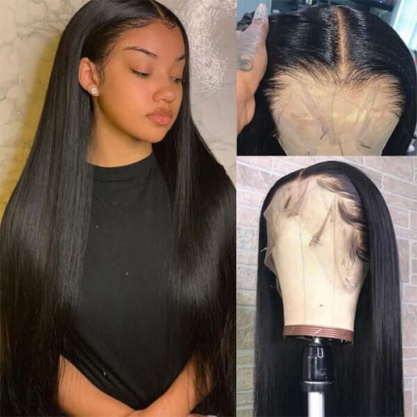 Pre plucked 5x5 HD Lace Wig Straight Lace Closure Wigs 180 Density
