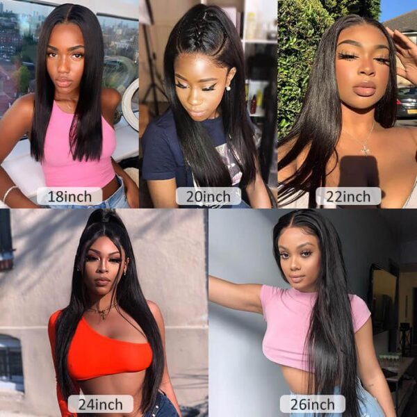 Pre plucked 5x5 HD Lace Wig Straight Lace Closure Wigs 180 Density