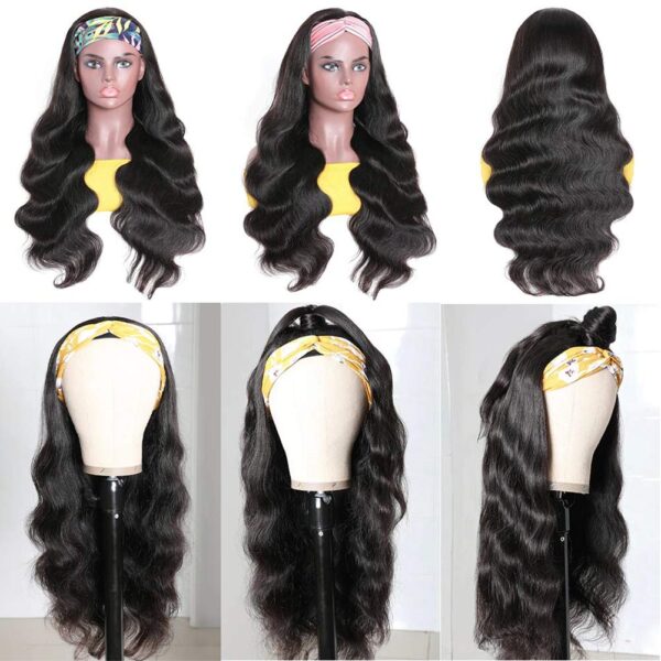 22 inch Body Wave Headband Wig No Gel Synthetic Long Wavy Wigs for Black Women