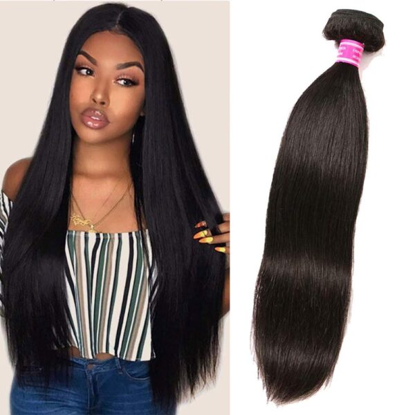 Free Shipping12inch Straight Human Hair 1 Bundle Natural Color