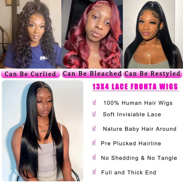 Straight 13×4 HD Lace Front Wigs Human Hair Pre-plucked Hairline