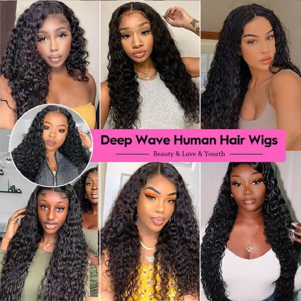 Deep Wave 4x4 HD Lace Closure Wig Density 180% Pre Plucked