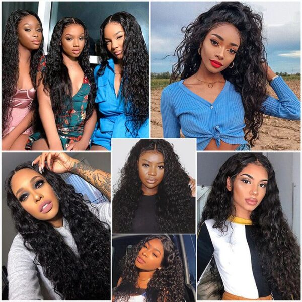 Water Wave 5x5 HD Lace Closure Hair Wigs Density 180% Wet And Wavy Hair Wigs