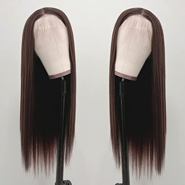 13x3 Synthetic Lace Front Wigs Heat Resistant Fiber Long Straight Wig