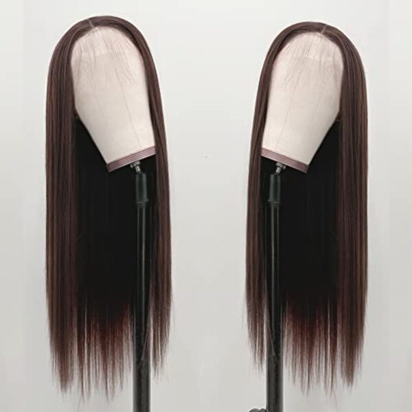 13x3 Synthetic Lace Front Wigs Heat Resistant Fiber Long Straight Wig