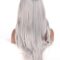 1B/Grey Ombre L Part Lace Front Synthetic Wig for Women