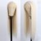 #60 Platinum Blonde Lace Front Wig 13 ×2.5 Long Straight Synthetic Glueless Heat Resistant Fiber Hair