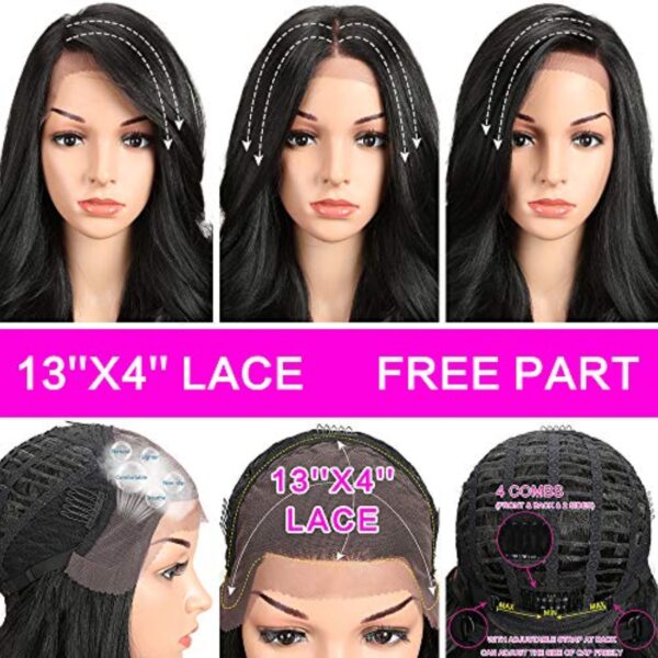 Synthetic Big Curly Wavy Supreme Free Parting HD 13X4 Lace Frontal Wigs With Baby Hair
