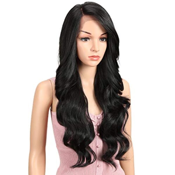 Synthetic Big Curly Wavy Supreme Free Parting HD 13X4 Lace Frontal Wigs With Baby Hair