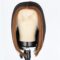 T Lace Front Wigs for Women Synthetic Highlights Bob Wigs Short Straight Middle Part Wig