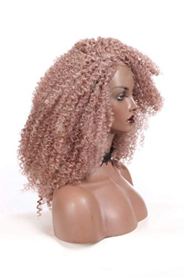 L Part Kinkys Curly Afro Lace Front Wigs Synthetic Heat Resistant Wigs for Women