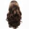 T-part Lace Front wigs with Heat Resistance Long Wavy Brown Synthetic Hair